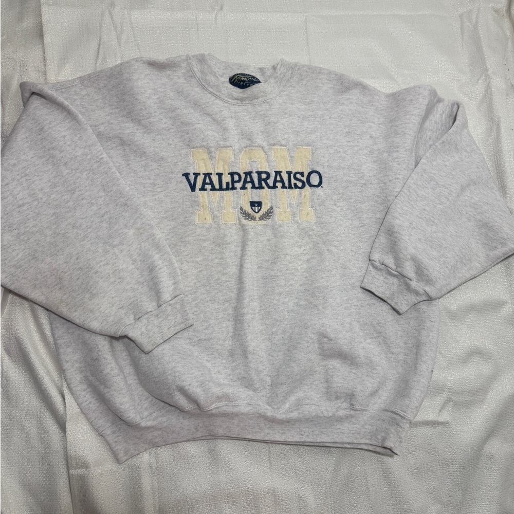 Valparaiso University Crewneck Sweatshirt Gray Collegiate Logo Mens size 2xl